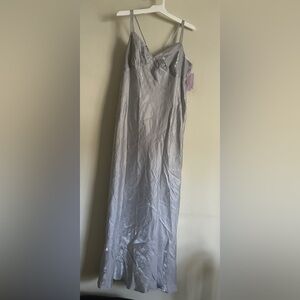 Women's Wild Fable Dress Maxi Slip Dress Iridescent Gray